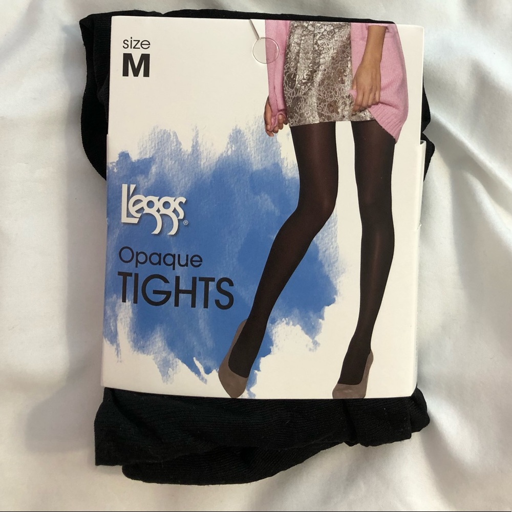 Opaque black tights